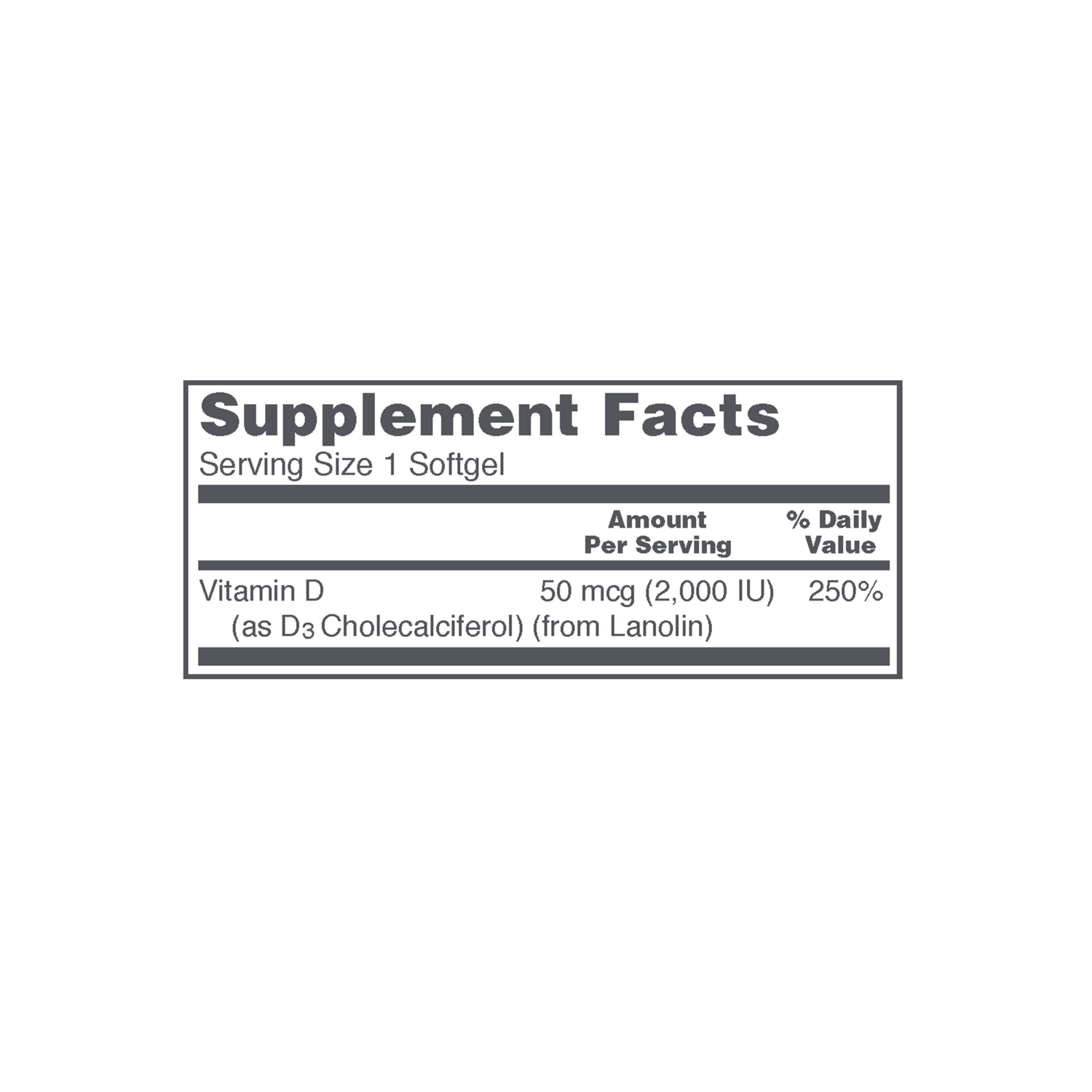 Protocol for Life Balance® - Vitamin D3 2,000 IU