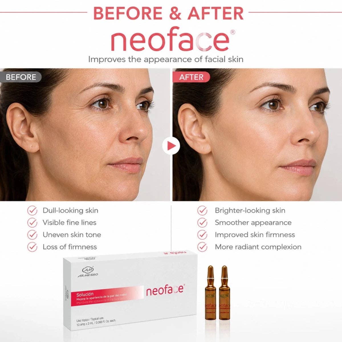 NeoFace Anti-Aging Collagen Booster Ampoules – Professional Rejuvenation Treatment (10x2ml)